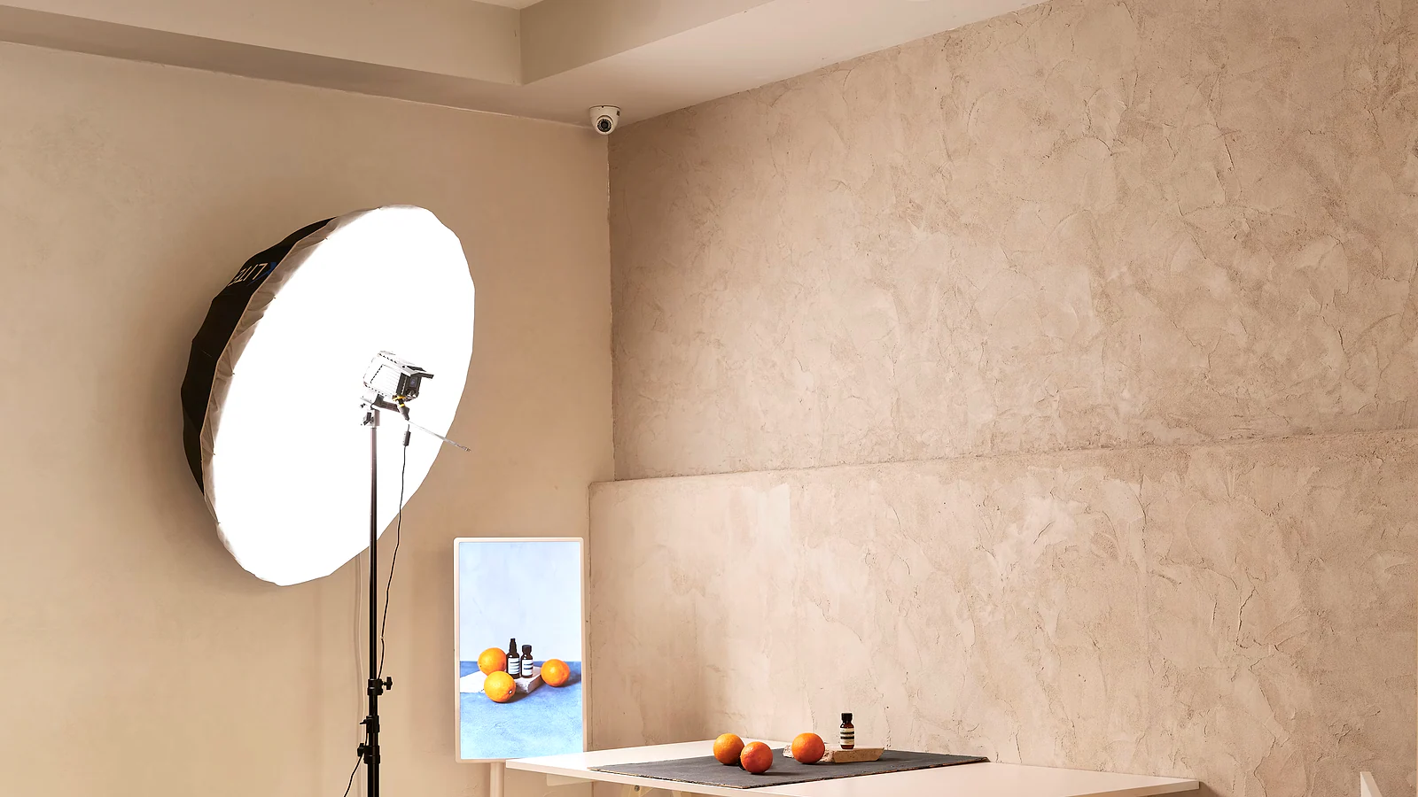 Professional product photography studio setup